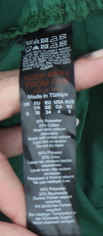 PrettyLittleThing Women's Green Dress, Size 8