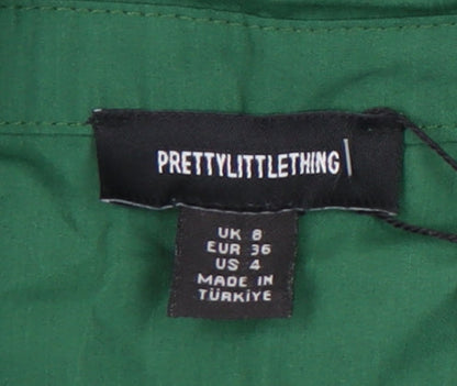 PrettyLittleThing Women's Green Dress, Size 8