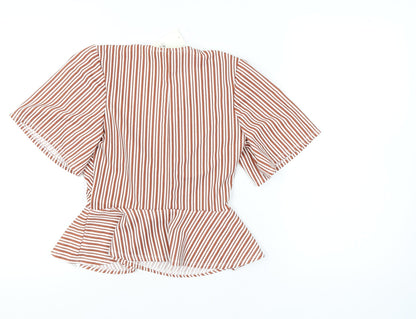 Miss Selfridge Women’s Striped Wrap Blouse Size 8