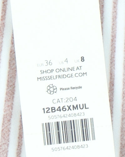 Miss Selfridge Women’s Striped Wrap Blouse Size 8