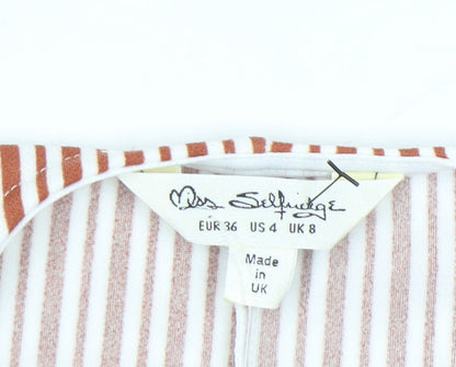 Miss Selfridge Women’s Striped Wrap Blouse Size 8