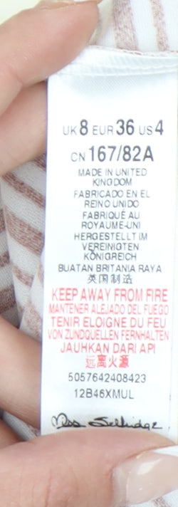 Miss Selfridge Women’s Striped Wrap Blouse Size 8