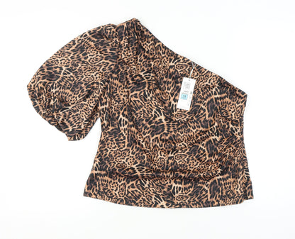 Womens UK Size 14 Marks and Spencer Brown Basic Blouse