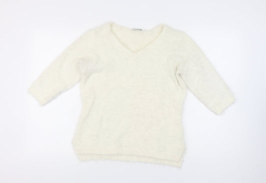 Womens UK Size 12 BHS Ivory Pullover Jumper