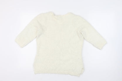 Womens UK Size 12 BHS Ivory Pullover Jumper