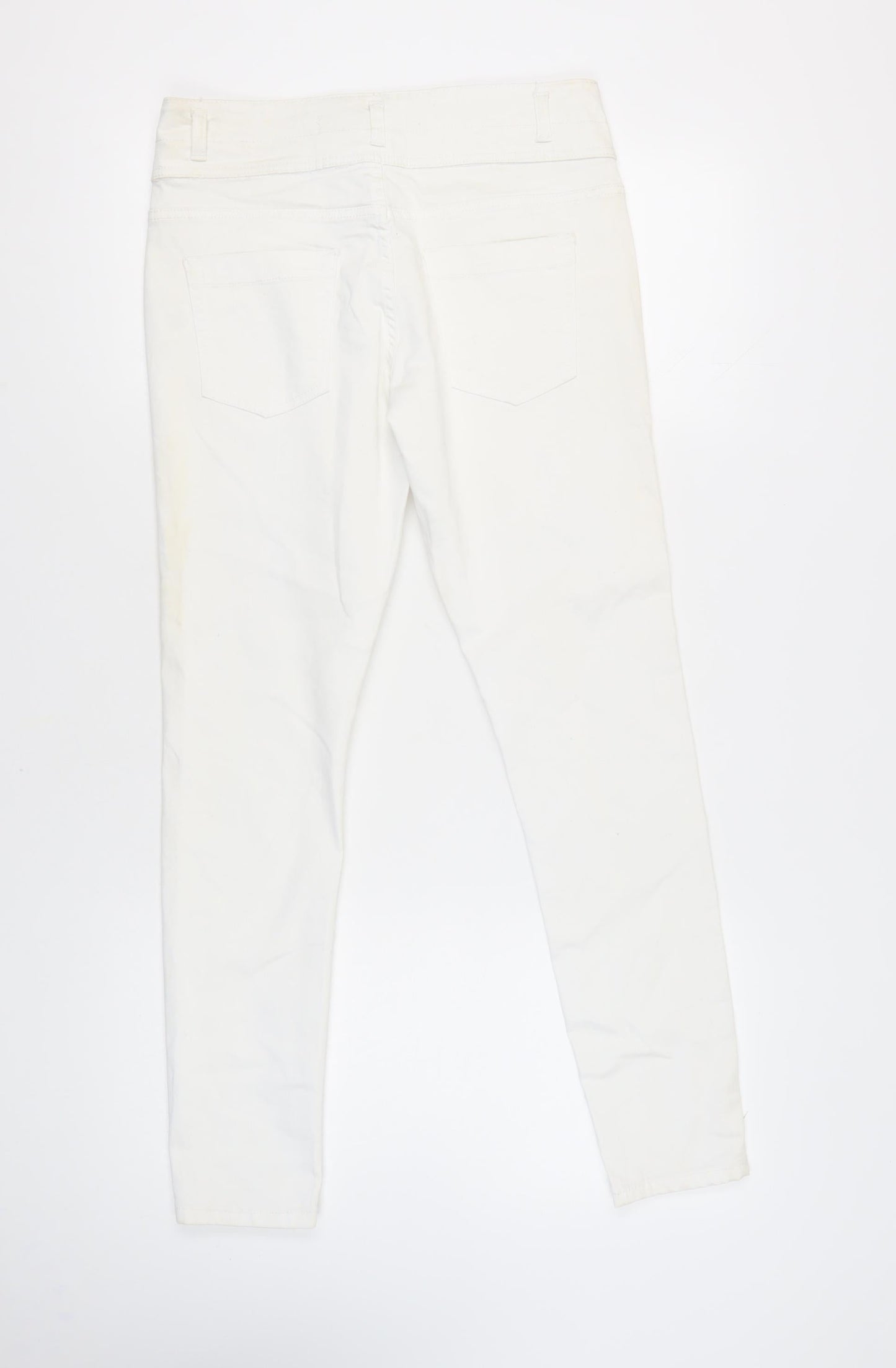 Denim Co. Women's White Skinny Jeans, Size 12