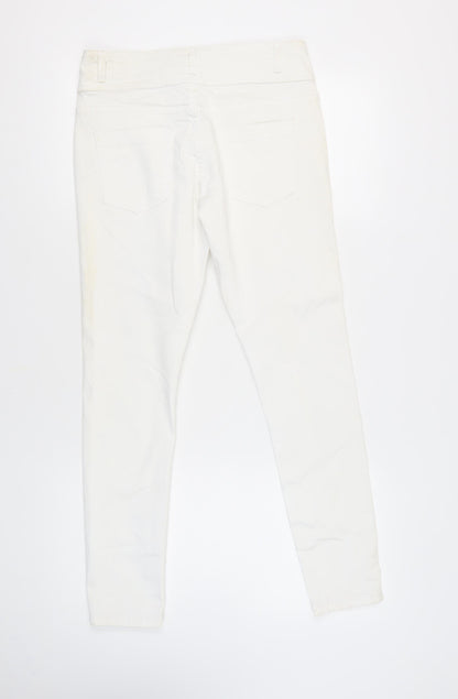 Denim Co. Women's White Skinny Jeans, Size 12
