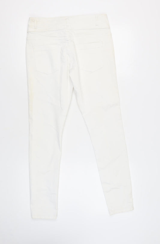 Denim Co. Women's White Skinny Jeans, Size 12