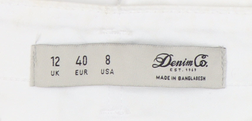 Denim Co. Women's White Skinny Jeans, Size 12