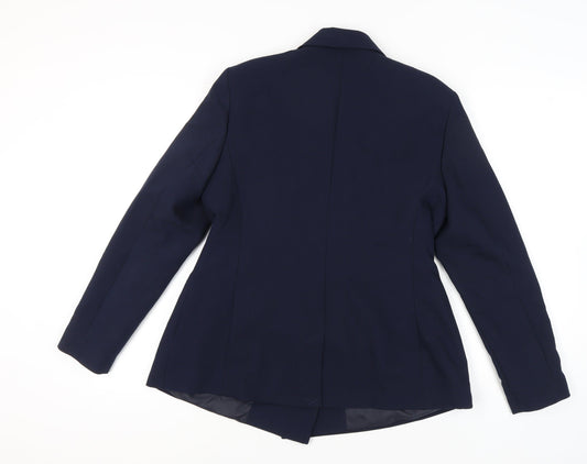 Primark Women's Blue Double-Breasted Blazer Size 14