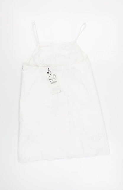 Zara Women's White XS Slip Dress
