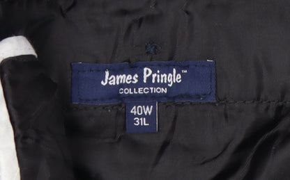 James Pringle Men's Black Corduroy Trousers