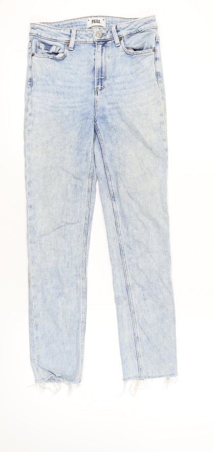 Womens UK Size 27 Paige Slim Fit Slim Blue Jeans