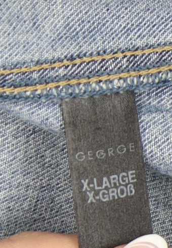 George Women's Blue Denim Jacket XL Casual