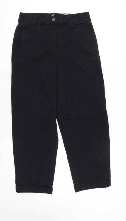 Womens UK Size 12 H&M Regular Fit Chino Black Trousers