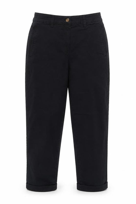 Womens UK Size 12 H&M Regular Fit Chino Black Trousers