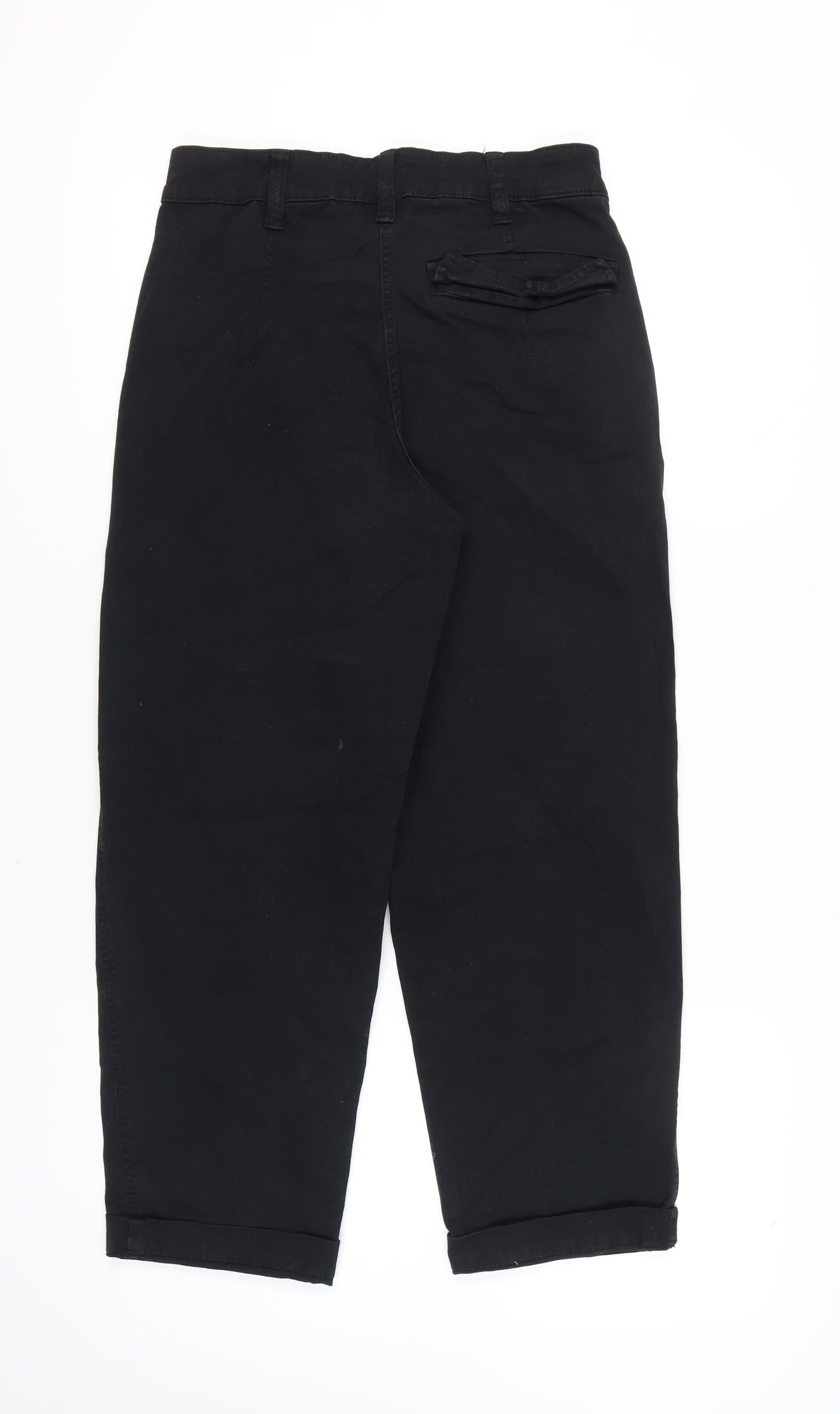 Womens UK Size 12 H&M Regular Fit Chino Black Trousers