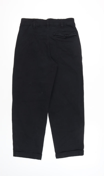 Womens UK Size 12 H&M Regular Fit Chino Black Trousers