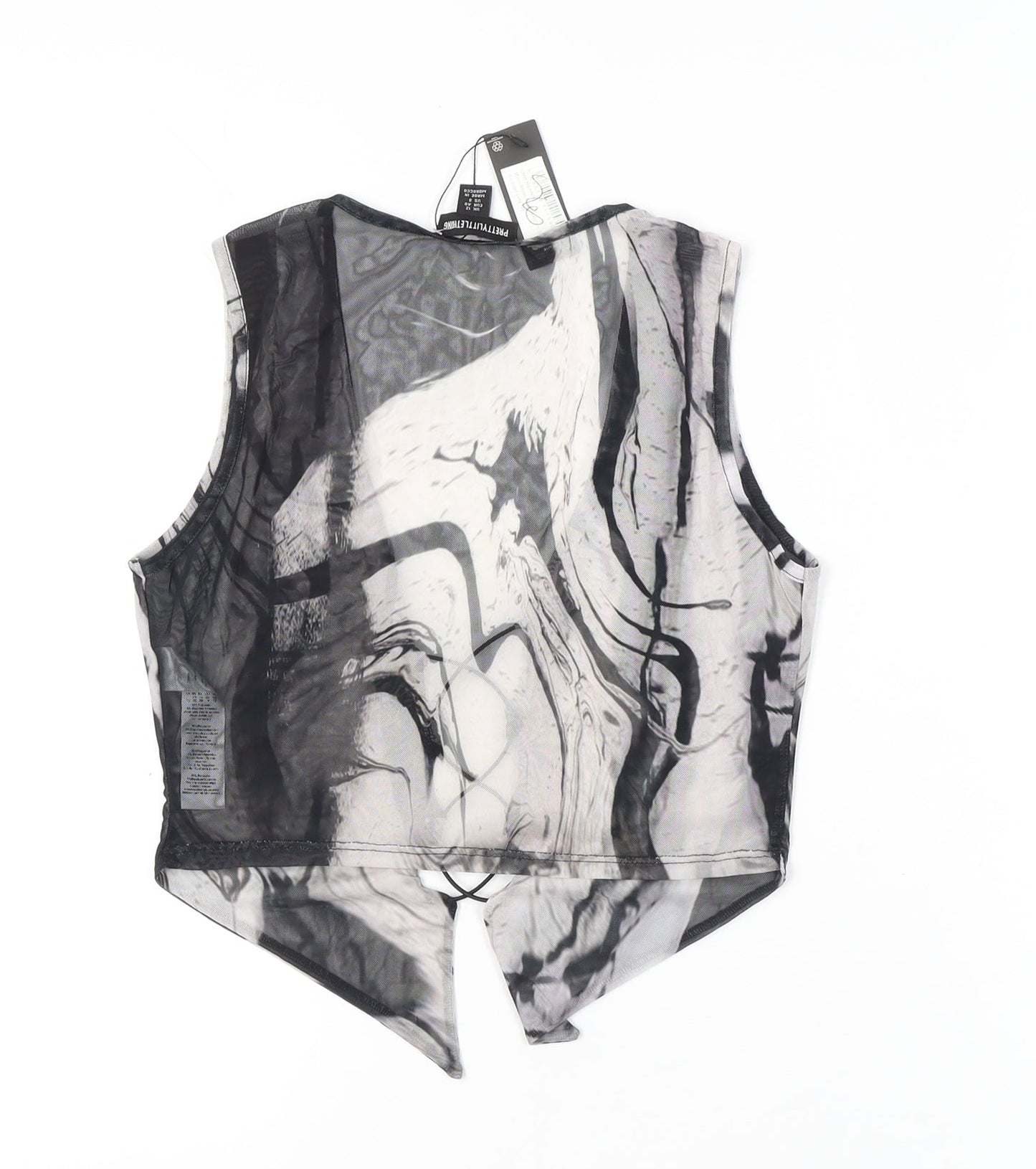 PrettyLittleThing Women's Multicoloured Cropped Blouse 12