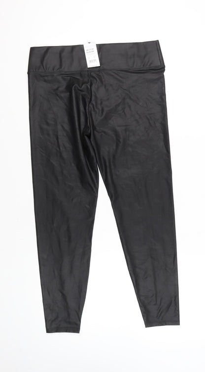 Womens UK Size 16 New Look  Ankle Black Leggings
