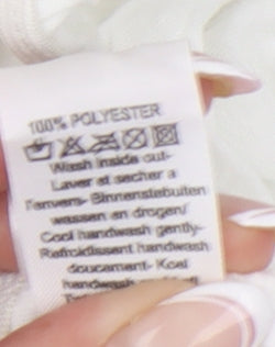 New Look Women's White Camisole, Size 16, Lace Accent