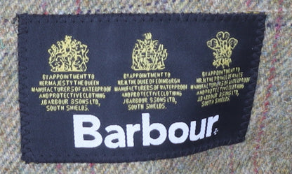 Barbour Men's Brown Wool Blazer Plaid 42R, Casual Classic