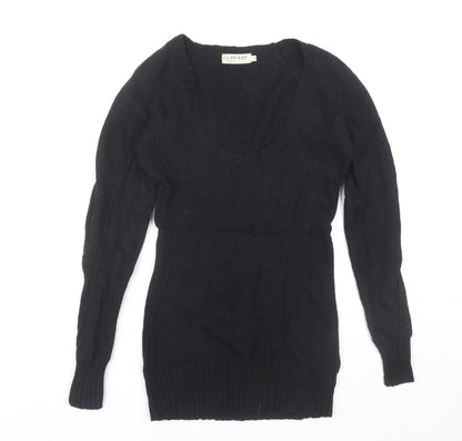 Womens UK Size S ICHI Black Pullover Jumper