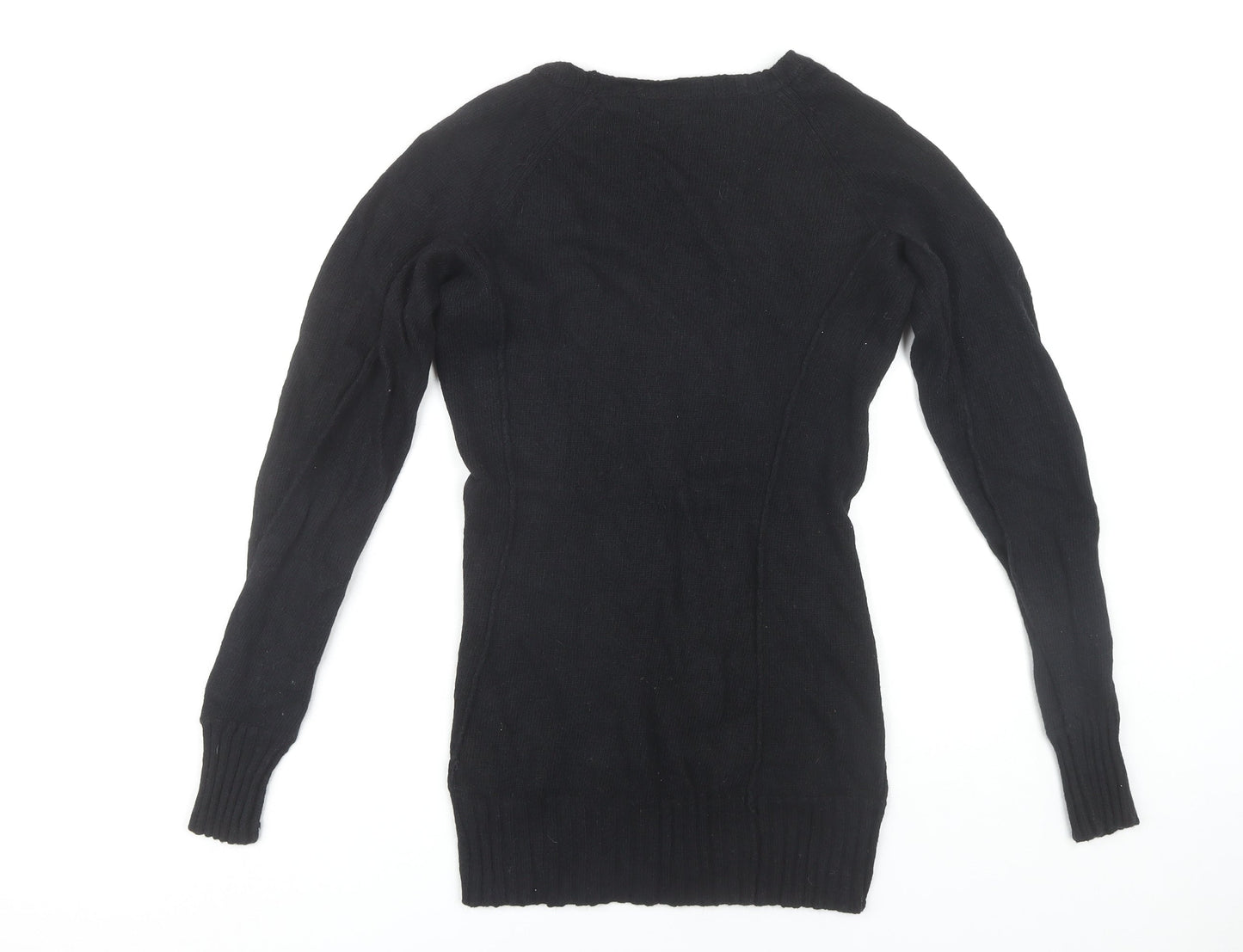 Womens UK Size S ICHI Black Pullover Jumper