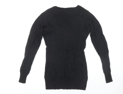 Womens UK Size S ICHI Black Pullover Jumper