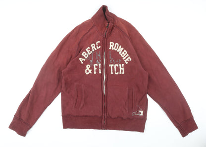 Abercrombie & Fitch Men's Red 2XL Full Zip Sweatshirt