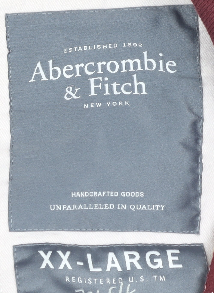 Abercrombie & Fitch Men's Red 2XL Full Zip Sweatshirt