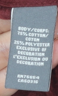 Abercrombie & Fitch Men's Red 2XL Full Zip Sweatshirt