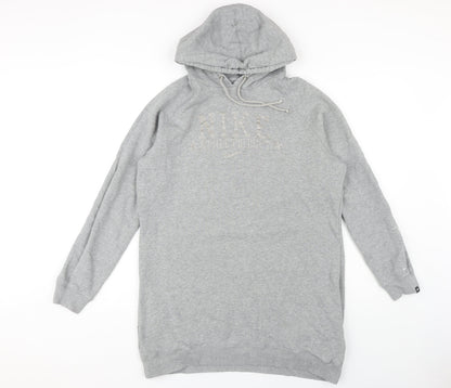 Nike Women's Grey Pullover Hoodie, Size L, Casual