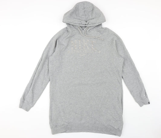 Nike Women's Grey Pullover Hoodie, Size L, Casual