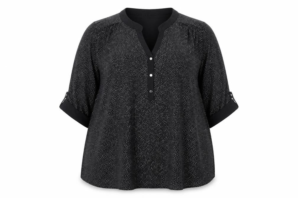Womens UK Size 20 Roman Black Basic Blouse