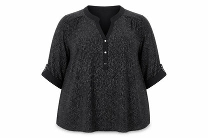 Womens UK Size 20 Roman Black Basic Blouse