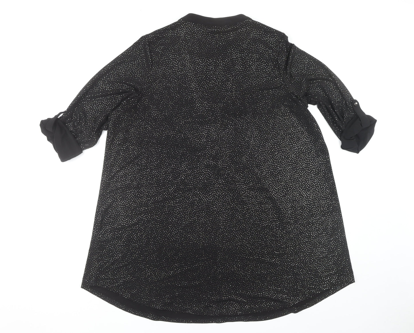 Womens UK Size 20 Roman Black Basic Blouse