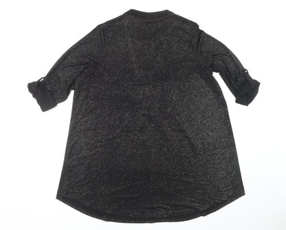 Womens UK Size 20 Roman Black Basic Blouse
