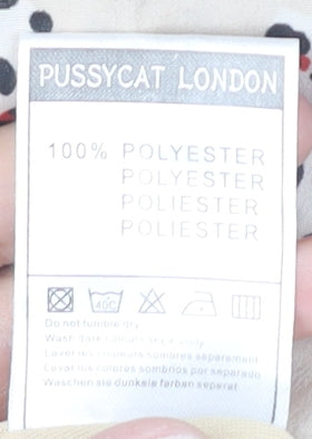 Pussycat London Women's Beige Floral Sleeveless Dress Size 10