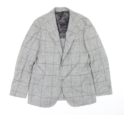 Sarto Men's Grey Check Tweed Blazer Jacket