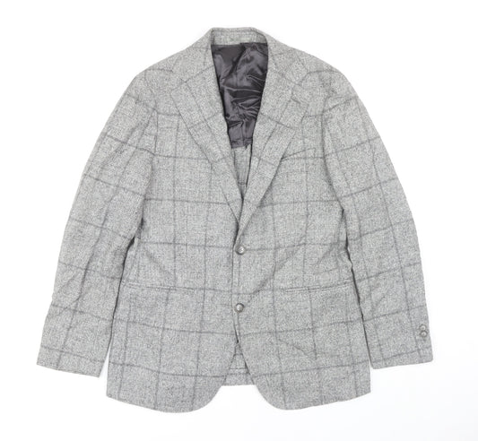 Sarto Men's Grey Check Tweed Blazer Jacket