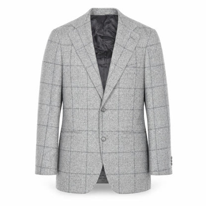 Sarto Men's Grey Check Tweed Blazer Jacket