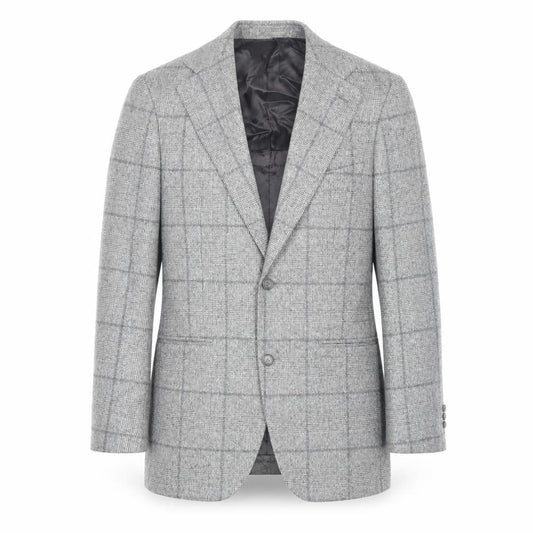 Sarto Men's Grey Check Tweed Blazer Jacket