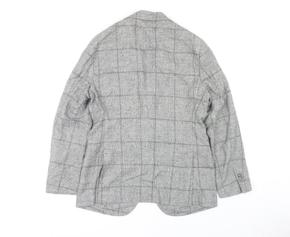 Sarto Men's Grey Check Tweed Blazer Jacket