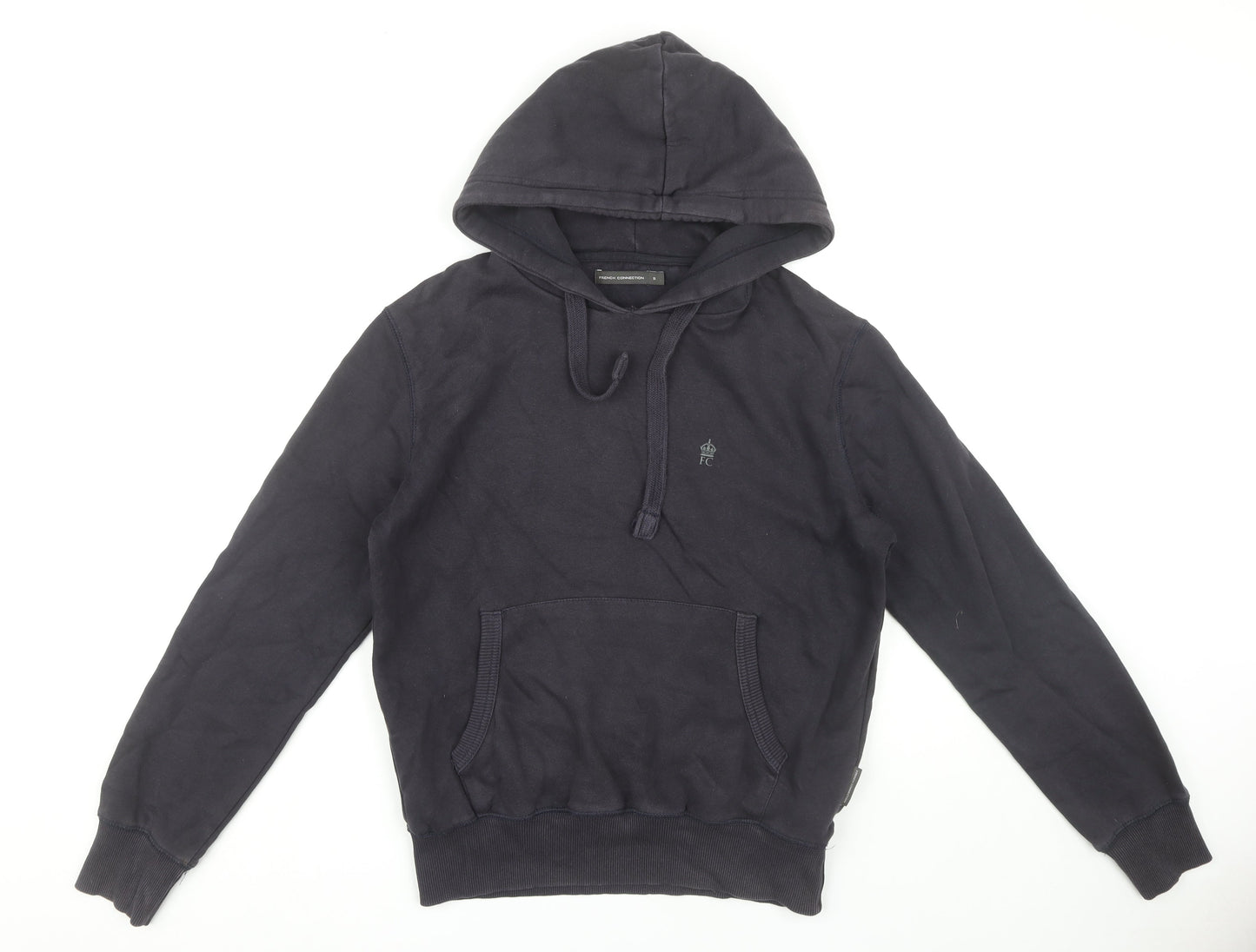 Mens UK Size S French Connection Black Pullover Hoodie