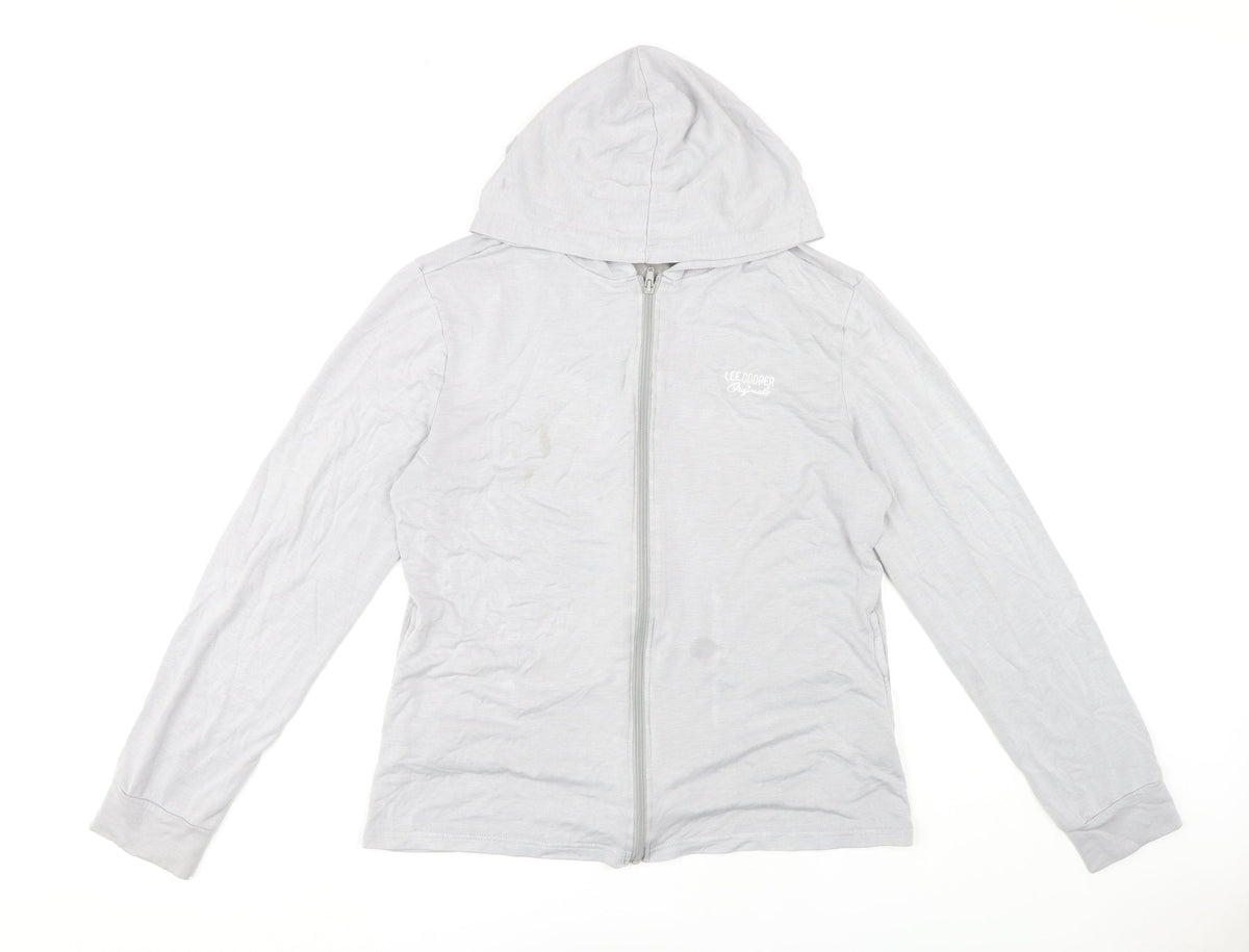 Womens UK Size 16 Lee Cooper Grey Full Zip Hoodie