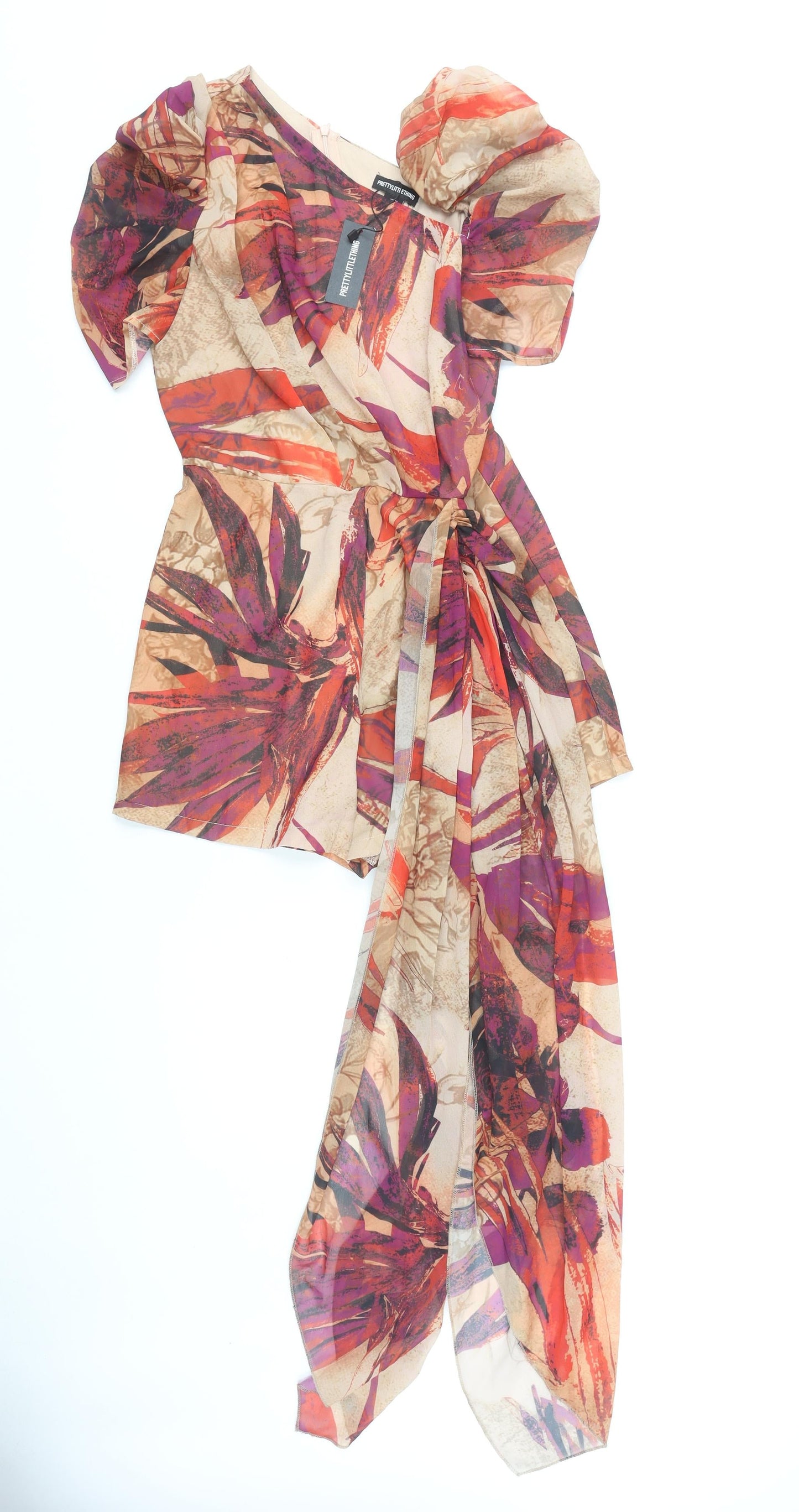 PrettyLittleThing Women's Floral Playsuit - Size 10