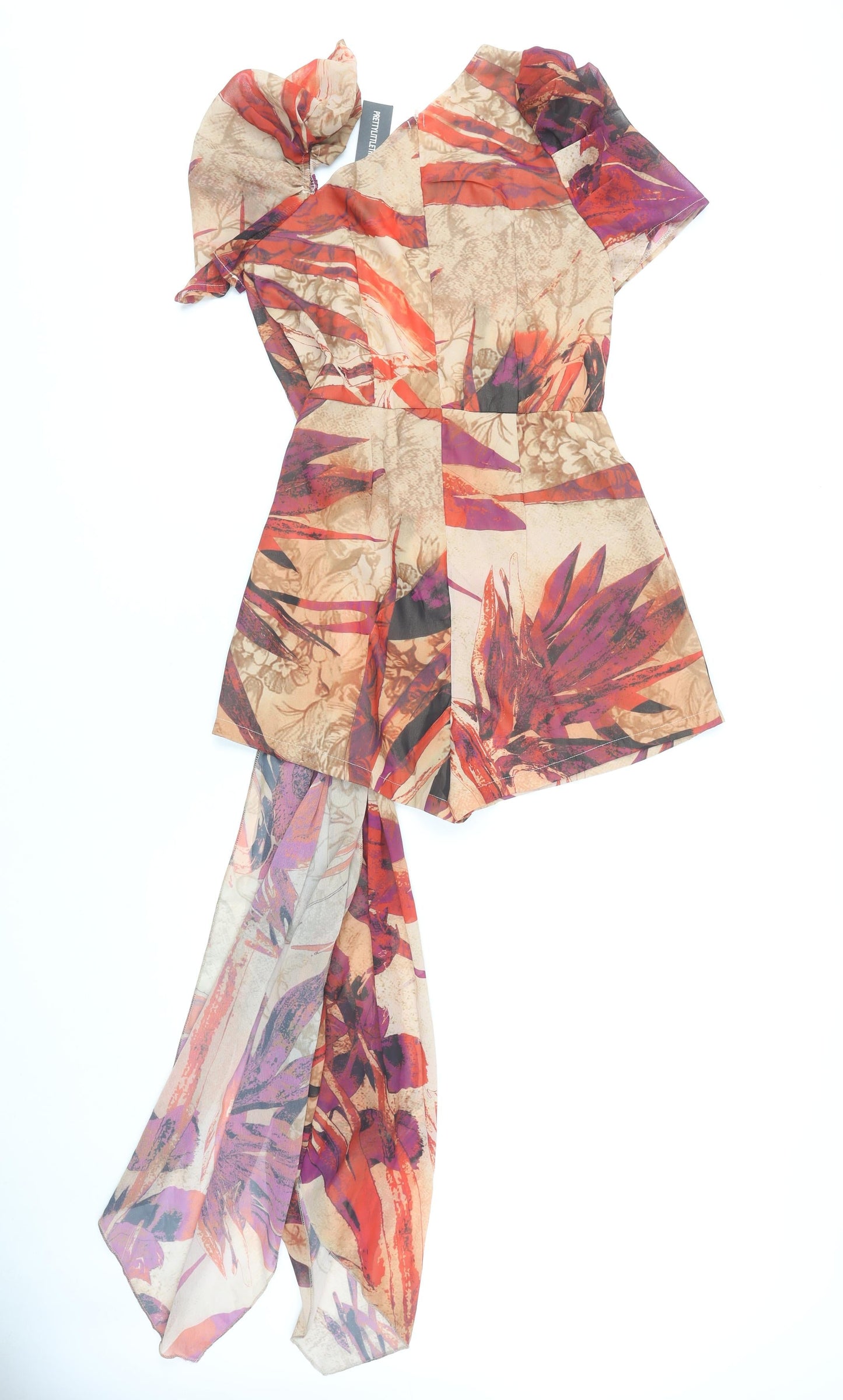 PrettyLittleThing Women's Floral Playsuit - Size 10