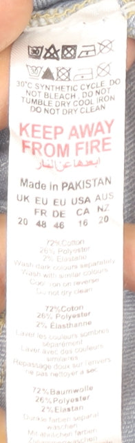 Boohoo Women's Blue Distressed Jeans Size 20