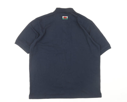 MANAV Men's Blue XL Polo Shirt Short Sleeve